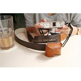 Strap + Name Tag + Pocket- Dreamer Neck Camera Strap[dark Brown