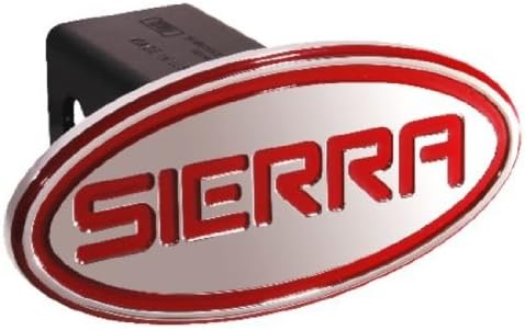 TM Performance 33012 Red GMC Sierra Oval 2" Billet Hitch Cover