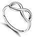 925 Sterling Silver Ring Infinity Knot Rings Enternity Wedding Band