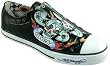 Ed Hardy Skull Patent Men's Black Patent Skull Sneakers