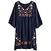 Ashir Aley V Neck Mexican Embroidered Peasant Womens Dressy Tops Blouses