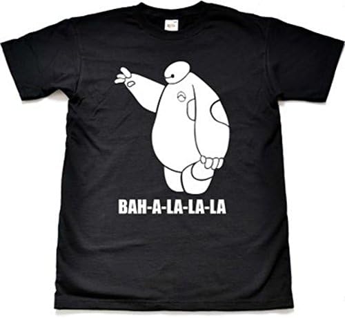 Big Hero 6 Baymax Ba La La La Men's T Shirt (Medium, Black)