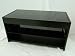 Black Wood & Glass Tv Stand