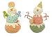 Set of 2 Glittery Pastel Plush Candy Christmas Snowmen 10"