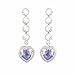 Lavender Cubic Zirconia CZ June Birthstone Heart title=