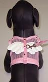 Pet Supplies : Pink Angel Wing Lead and Mesh Harness Set - X Small