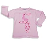 Charlie Rocket - Infant Girls Long Sleeve Butterfly Tee Shirt, Pink (Size 18Months)