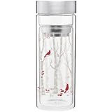 Cardinals Double Wall Glass Tumbler