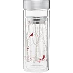 Cardinals Double Wall Glass Tumbler