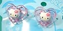Hello Kitty Pink Heart-shaped Butterfly Hair Clips