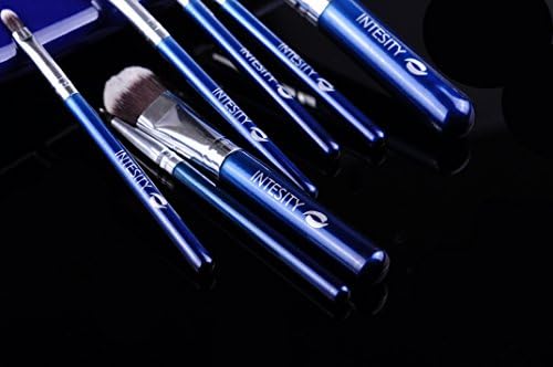 Blueberry Nights 7pcs Cosmetic Brush Set by Intesity - Professional Case/Pouch Organizer - Great for Gifts - Best Make Up Kits For An Artist Like You - Perfect For A Makeover - On Sale - Limited Quantity -