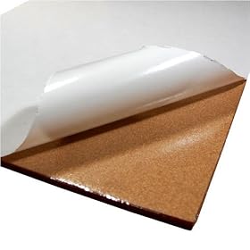Cork Sheet With Adhesive 12" Wide x 36" Long x 1/8" Thick