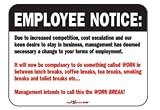 Laughter Revolution Sign Employee Notice (Pack of 5)