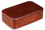 会津漆器　ケヤキ塗 江戸一段 弁当　実寸：18.2×11.4×5.3 (cm)　え35-2