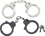 Double Lock Police Handcuffs Hand Cuffs Stainless Steel