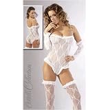 Sexy White Lace Body 3pc Lingerie Set