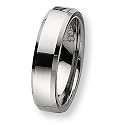 Beveled Edge Polished Tungsten Carbide Ring (6.0 mm) - Sizes 6-13