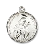 St. Francis of Assisi Sterling Silver Medal with 24
