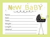 Stroller Fun Birth Announcements with Envelopes