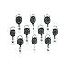 Staples 938350 41792-Cc Carabiner Name Tag Reel Clips Smoke 10/Pack