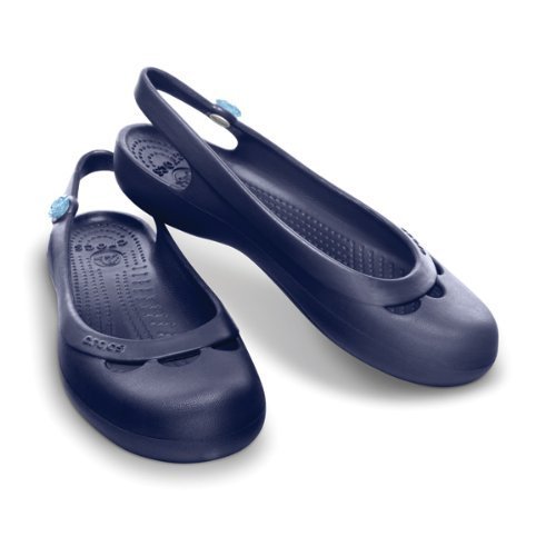 crocs Women's Jayna Ballet Flat,Nautical Navy,5 M US