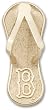 Boston Red Sox "B" Flip Flop 1" Charm/Pendant