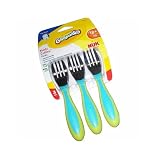 Gerber Graduates BPA Free 3 Pack Graduates Kiddy Cutlery Forks, Green