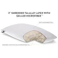 Z by Malouf Shredded Talalay Latex with Gelled Microfiber Bed Pillow, Queen