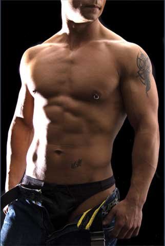 Produkt-Bild: M&auml;nner Sixpack Jeans Boy Akt Erotik Poster Foto nackter Mann sixpack T&auml;towierung 61x91,5 cm
