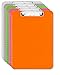 5 Clipboard Muti Pack (Clear, Smoke, Orange, Green, Pink) 1 of each - 9 by 12 inch
