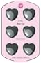 Wilton 6-Cavity Nonstick Heart Mini Cake Pan
