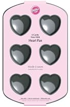 Wilton 6-Cavity Nonstick Heart Mini Cake Pan