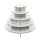Cupcaketree Original Mini Round Cupcake Stand - 5-Tier - Holds 40-100 Cupcakes!