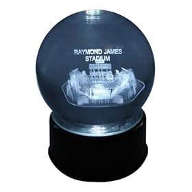 Tampa Bay Buccaneers Raymond James Stadium Laser-Etched Musical Lit Crystal Ball