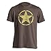 Dion Wear Army Flag Star Men's T-Shirt, Brown Savana, X-Large