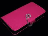 iPhone 4S / 4 Novoskins Novello Crystal Solitaire Diary Purse Leather Case Pink