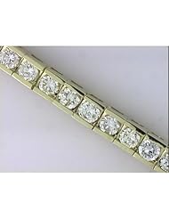 14K Yellow Gold Diamond Channel Bracelet