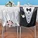 Bride and Groom Wedding Chair Covers Tuxedo & Dress