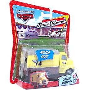 Pixar Set: Dustin Mellows, Dale Earnhardt Jr, Edwin Kranks, Flo - Ramone Movie Moments, Charlie Checker & Dirt Track McQueen {7 Pieces} 1/55