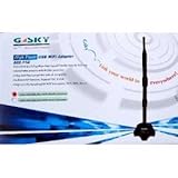 BlueProton Gsky StarBase 500mW USB Wireless LAN 802.11g High Gain WiFi Adapter with 9dBi Dipole Antenna