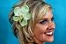 NEW Green Vanda Orchid Hair Flower Clip, Limited.