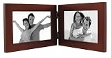 Linear Dark Walnut Picture Frame 4x6" Double Horizon