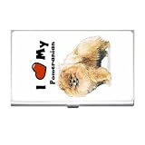 I Love My Pomeranian Business Card Holder Case