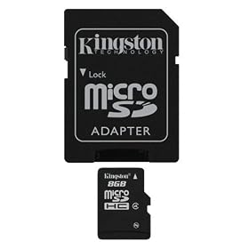 Kingston 8 GB microSDHC Class 4 Flash Memory Card SDC4/8GB