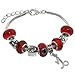 Capricorn Murano Style Glass Beads and Charm Bracelet, 7+1.5" Extender Capricorn Murano Style Glass Beads and Charm Bracelet, 7+1.5" Extender