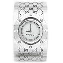 Gucci Ladies Series 112 Twirl Bangle Style Wide White Dial Watch YA112413