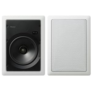 Pioneer S-IW851-LR 8-Inch In-Wall Left and Right 1.5-Inch Aluminum Tweeter Speaker with Coherent Source Transducer Technology