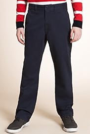 Pure Cotton Slim Fit Adjustable Waist Chinos