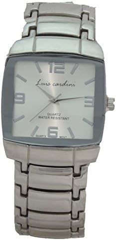 Luis Cardini Men Square watch Silver Alloy Metal Band N Case