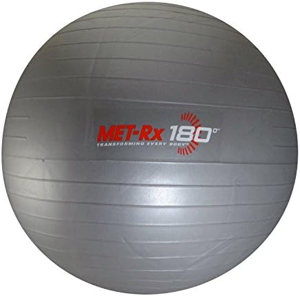New Gray MET-RX 55cm Exercise Pilates Yoga Balance Fitness Ball With Pump